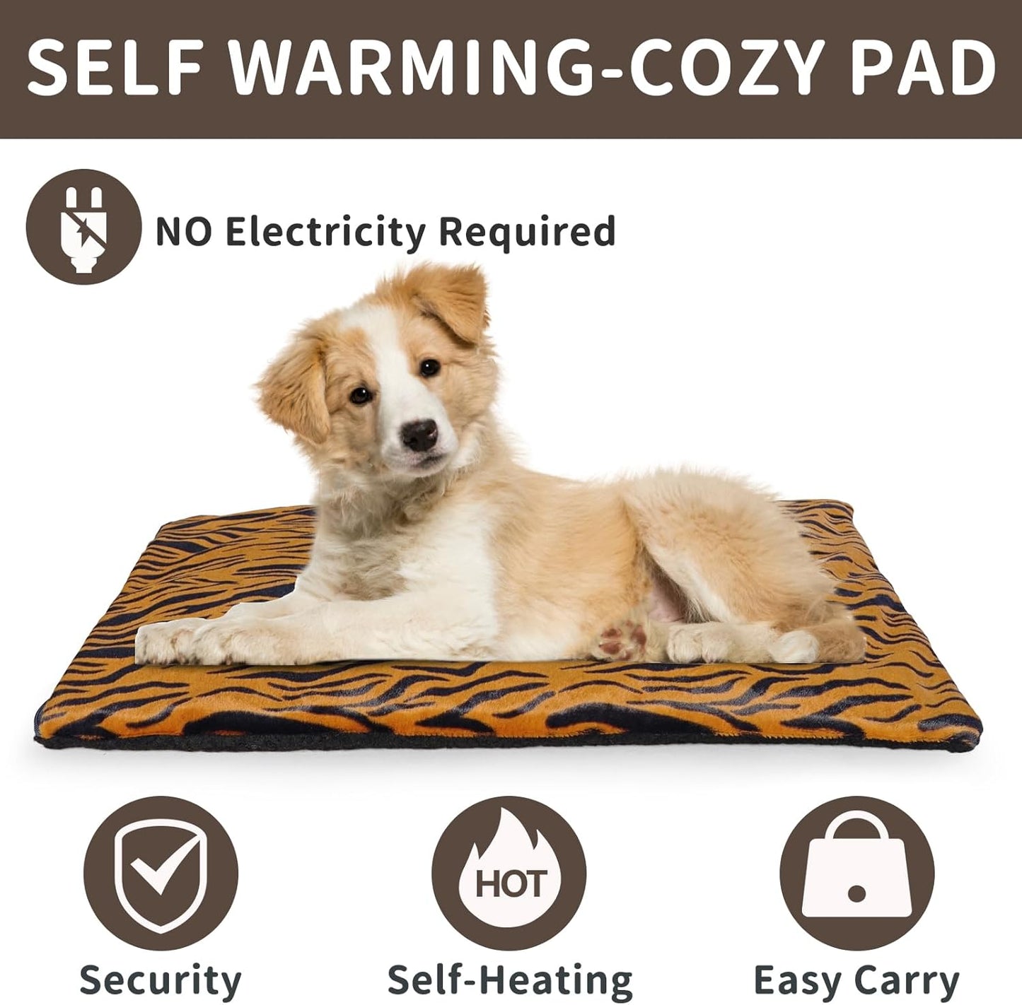 Ultra-Cozy Self-Warming Pet Mat – Thermal Bed for Cats & Dogs, Indoor/Outdoor, Washable & No Electricity Needed