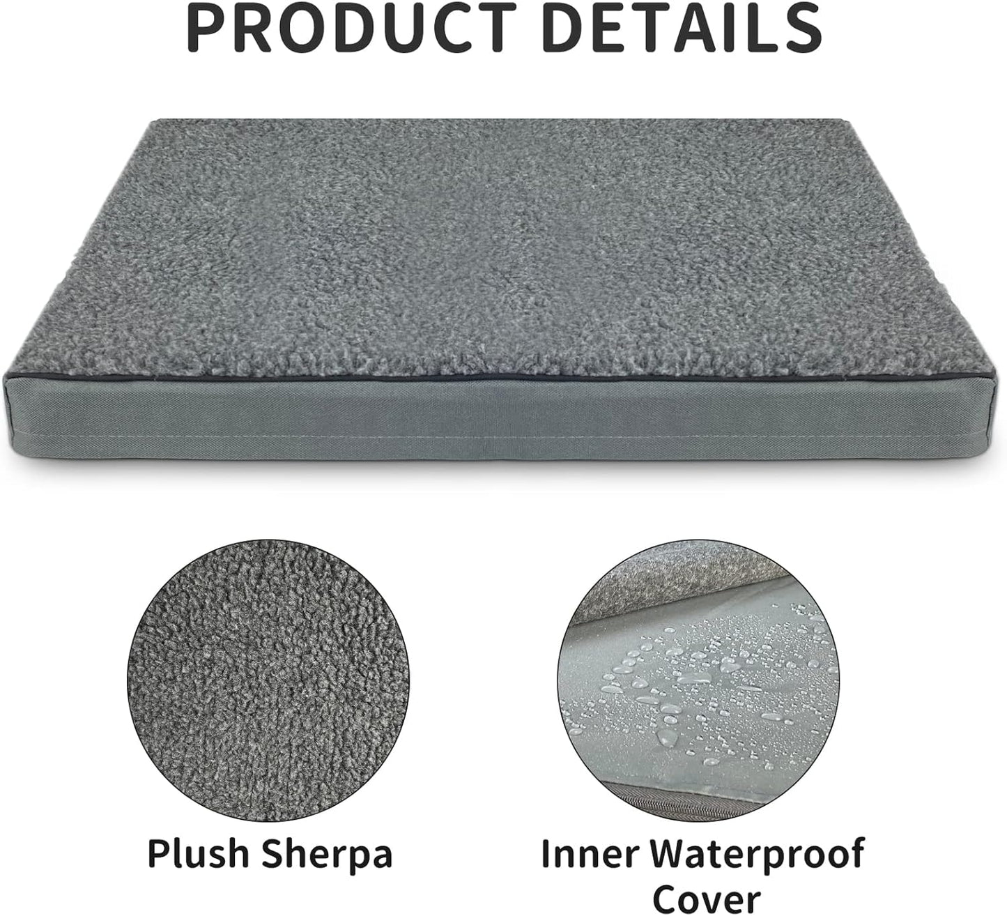Orthopedic Heated Pet Bed – Indoor/Outdoor Warming Bed for Cats & Small Dogs, Auto Temperature Control with Washable Cover